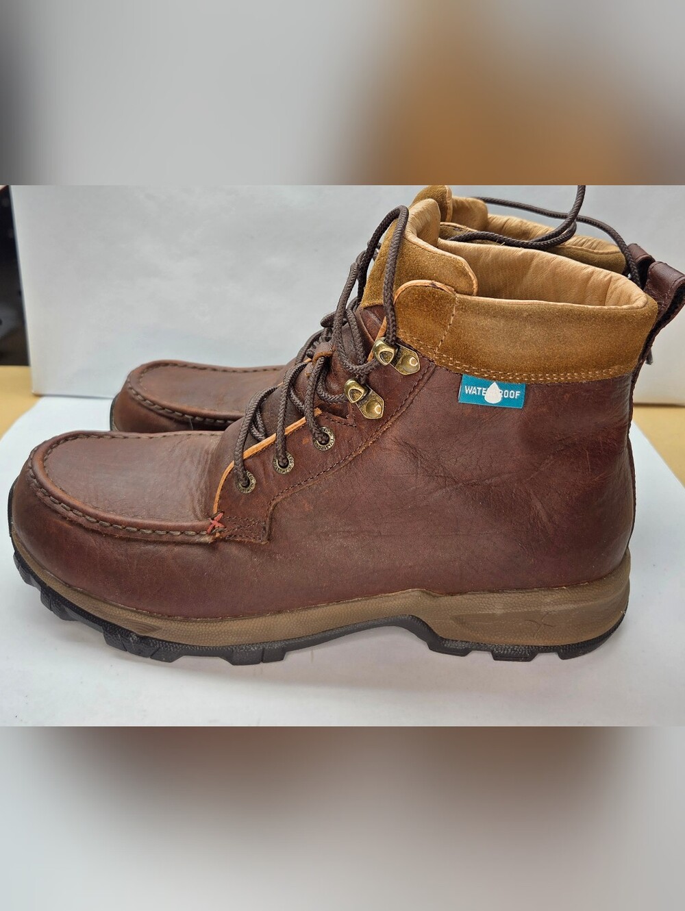 Twisted X Men's Hiker Dark Brown Waterproof Lace-Up Boots Size 10M